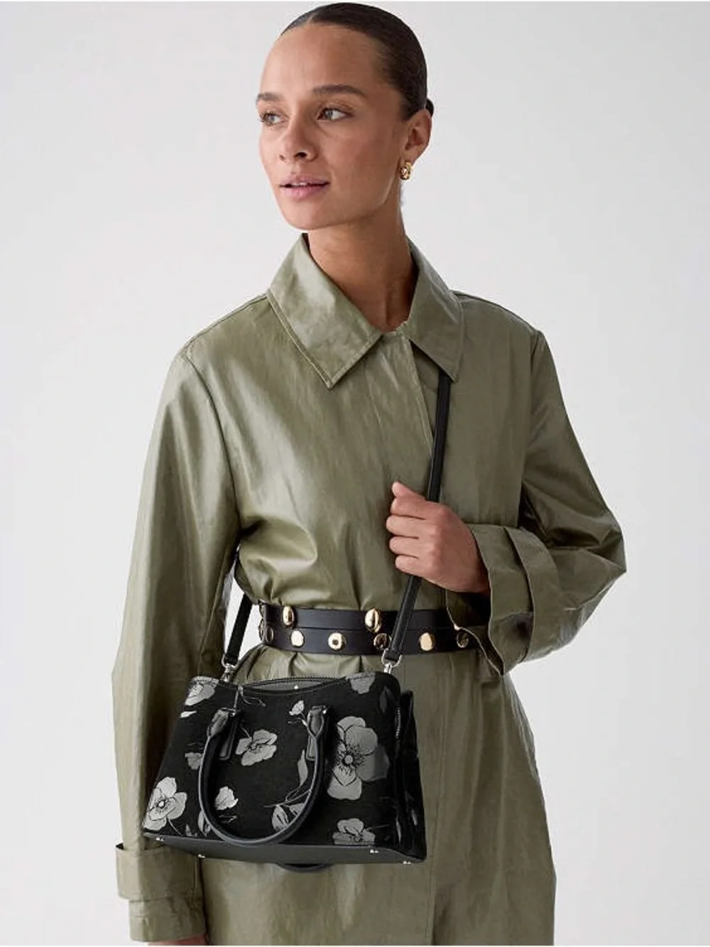 NWT KATE SPADE Thompson Street Floral Suede Small Satchel Bag